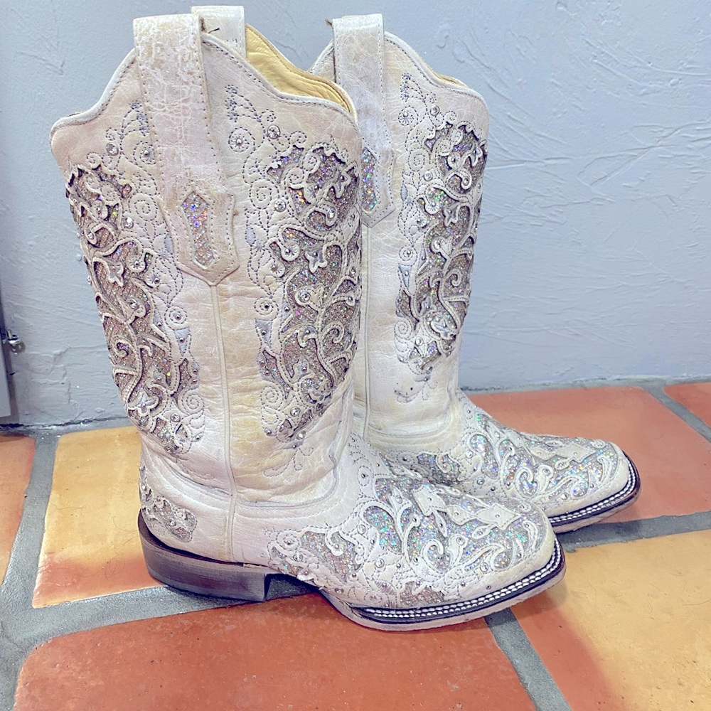 Corral Women's Glitter Inlay Wedding Boots